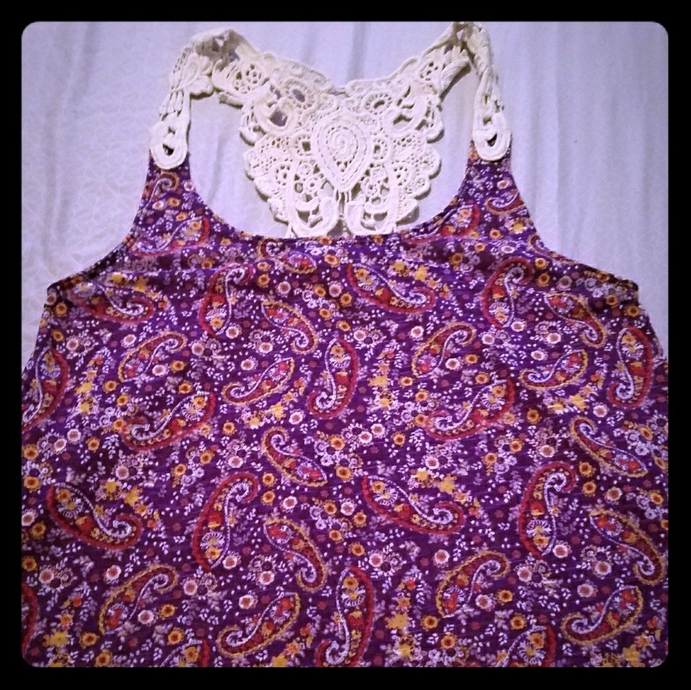 Purple Paisley Arizona Tank